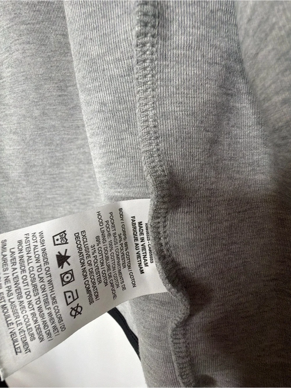 Nike Light Gray Tech Zip Hoodie with Black Accents